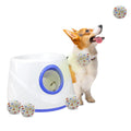 RERBIO Dog Ball Thrower Launcher, Automatic Ball Launcher for Dogs, 3 Adjustable Distance Settings, Indoor OutdoorInteractive Toy, with 3 2.3-inch Balls, Small/Medium Sized Dog Thrower