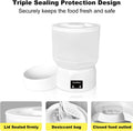 Automatic Cat Feeder, 2.5L Rechargeable Cordless Pet Feeder with 270-Day Battery Life, Bluetooth Smart App Control, Slow