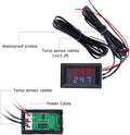 IS Icstation Digital Thermometer, Car Auto Temperature Gauge Sensor, DC 4-28V Fahrenheit Dual Display, Monitor with 2 NT