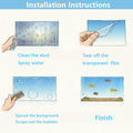 Aquarium Background - Static Cling Fish Tank Sticker - Black Blue Gradient | Easy Install for Glass Tanks, No Residue, R