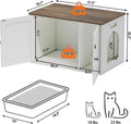 Timberer Cat Litter Box Enclosure, Hidden Litter Box Furniture with Divider