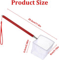 3 Inch Aquarium Net, Fish Net for Fish Tank with 8.6" to 39" Long Extendable Stainless Steel Handle Red Small Square Fin