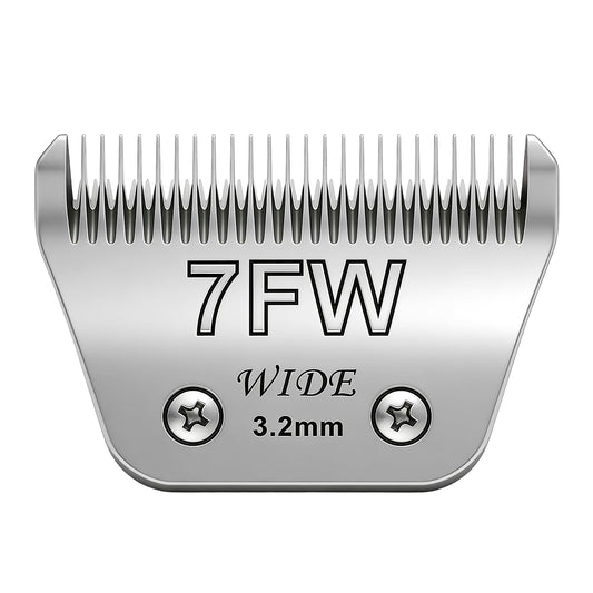 BILLAR®7FW Detachable Dog Grooming Wide Blades,Compatible with Andis,Oster A5,Wahl KM10 Series Clippers,Cut Length 1/8”(3.2mm)