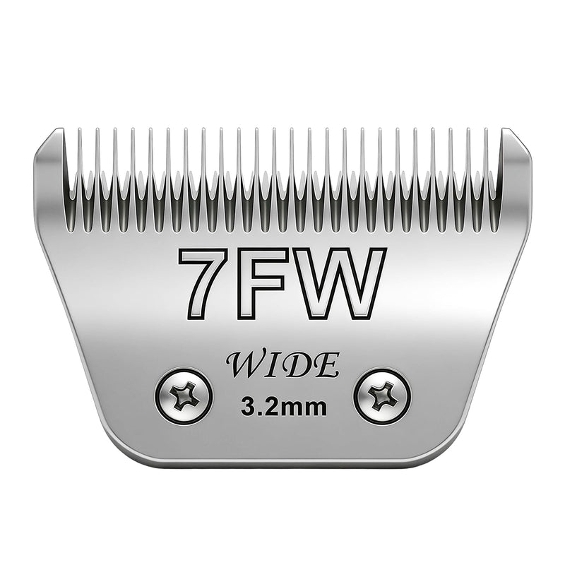 BILLAR®7FW Detachable Dog Grooming Wide Blades,Compatible with Andis,Oster A5,Wahl KM10 Series Clippers,Cut Length 1/8”(3.2mm)