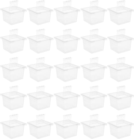 Mipcase Reptile Breeding Box Transparent Pp 2.67 X 2.16 X 1.77 in 100pcs