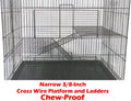 3-Levels Portable Rat Sugar Glider Mouse Small Animal Critter Metal Cage