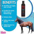 Eqyss Survivor Equine Horse Detangler - Smoothes Out Tangles, Mats, Knots - Enhances Shine, Softens Coat, Mane, Tail - f