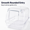 Large Chinchilla Dust Bath House, 11 in Clear Enclosed Hideout
