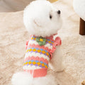 Anelekor Small Dog Sweater, Knitted Tulip Cat Sweater, Warm Thick Holiday Puppy Clothes for Dog Girl,Cold Weather Outfit for Kitten Chihuahua Yorkie Teacup Dachshund Pug (Pink, Small)