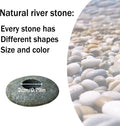 6 Pcs Natural River Stone Plant Weights for Aquarium, Pebble Aquatic Plants Fixed Ring, Aquarium Plant Anchors, Unique S