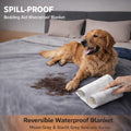 Waterproof Blanket for Bed, Couch, Kids & Pets Protection – Spill-Proof, Leakproof Flannel Blanket Reversible Design (Mo