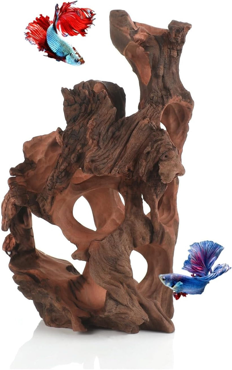 Natural Driftwood Aquarium Cave Betta Fish Hideout for Aquarium Fish Tank Decorations 10.2-11.8