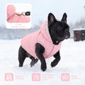 SAWMONG Dog Winter Coat,Warm Fleece Lined Dog Jacket with Leash Hole & Hood