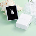 Yinplsmemory Pet Paw Print Teardrop Urn Necklace for Ashes for Dog/Cat Ashes Keepsake Memorial Pet Cremation Jewelry