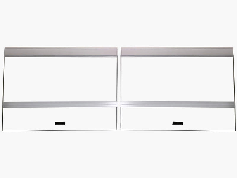 H2Pro 48x18 Glass Canopy 2 Piece Set for 70/75/90/110 Gallon Aquarium Fish Tank (22.68 x 16.93 x 0.16in)