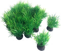 Aquarium Plant Fish Tank Decoration 20 Pieces Small/1" Tall Plastic Artificial Plant Goldfish Hidden Mini Grass Set (Gre