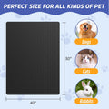Large Dog Mats for Food and Water, 40"x30" Waterproof Pet Food Mats for Floor Nonslip Silicone Bowl Mats with Raised Edg