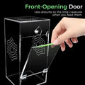 Acrylic Jumping Spider Enclosure, Secure Front Opening Door, 4x4x8 inch, Ventilated Habitat for Tarantulas, Mantis, Herm