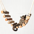 Joyzan Rope Ladder Bird Toy, Wood Stairs Climbing Activity Attachment Natural Wooden Step Swing Hanging Chewing Pet Bridge Cage Birdcage Lovebirds Rodent Parakeet Parrot Cockatiel Gecko Hermit Crab