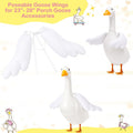 Abbylike 1 Pcs Halloween Poseable Goose Wings for 13-28", Rippled Edge