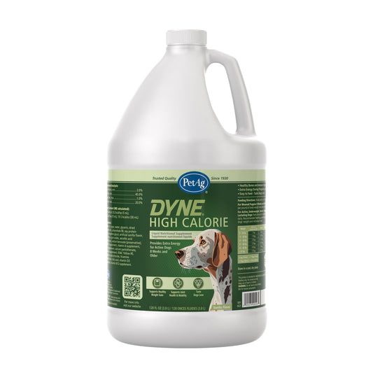 PetAg Dyne High Calorie Liquid Nutritional Supplement for Dogs & Puppies 8 Weeks and Older - 1 Gallon - Supports Performance and Endurance - Sweet Vanilla Flavor