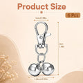 Grevosea 2 Pcs Mini Dog Collar Bells, Silver Cat Bell Pet Pendant Charm
