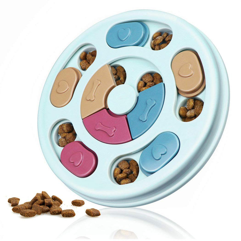 Joansan Interactive Dog Puzzle Game Toys, Dog Enrichment Toys for Puppy Mentally Stimulating Treat Dispenser Dog Treat Puzzle Feeder for Small,Medium and & Large Dogs Treat Training (Blue)