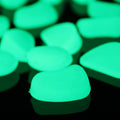 Shiny Stone 100pcs Glow in the Dark Fish Tank Aquarium Rocks, Aqua