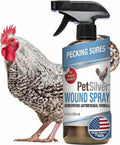 PetSilver Chicken Wound Spray for Chickens & Birds - Patented Silver Solution - Silver Spray for Wounds, Pecking Sores, Bumblefoot, Cuts, Burns, & Skin Irritations - Chicken Care - USA Made - 12 fl oz