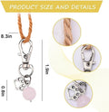 Cat Collar Charm Pendant for Kitty Necklace Accessory Cat Collar Crystal Pendant with Rose Quartz Paw Charms Kittens Chr