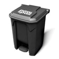 PawPail Essential Pet Waste Station, Outdoor Dog Poop Trash Can with Step-On Lid, Square Plastic Dog Waste Station, Blac