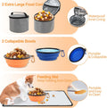 Dog Travel Bag with 2 Food Containers Collapsible Bowls & Feeding Mat