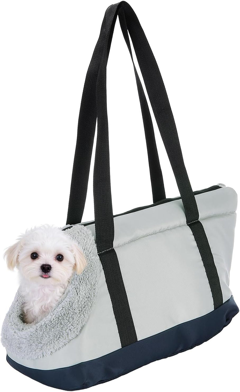 Dog Purse Carrier with Crossbody Strap & Fleece Lining