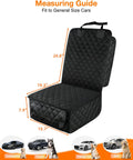 PETICON Waterproof Front Seat Car Cover 2 Pack, Full Protection Dog Car Seat Cover with Side Flaps, Nonslip Scratchproof Captain Chair Seat Cover Fits for Cars, Trucks, SUVs, Jeep, Black