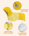 Waterproof Dog Raincoat with Hood, Extended Coverage Rain Jacket for Samll Dogs, Wind-Resistant Secure Fit with Leg Stra
