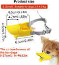Dog Muzzle, Anti Bite Silicone Duck-Bill Duck Mouth Shape Dog Mouth Covers with Adjustable Strap, Stop Barking Chewing, 
