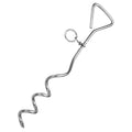 Katzco Dog Tie-Out Stake - Heavy Duty 16" Dog Stakes for Outside, Yard and Camping, Corkscrew Arrowhead Design with Tangle-Free 360 Swivel Hook - Water Resistant Pet Restraint Tool up to 80 lb Dogs