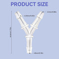 Aquarium Air Pump Connectors, 4 Pcs Y-Shaped Aquarium Air Valve Plastic Barb Equal Y Tee Hose Pipe Connectors Anti-Shedd