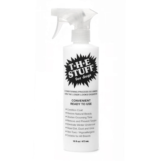 The Stuff Leave-in Dog Conditioner and Detangler Spray | 16oz Ready to Use | Perfect Solution for Managing Matted Dog Hair Dog Detangling and Dematting Spray