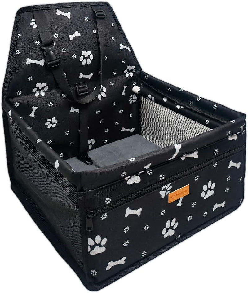 Pet Dog Booster Seat, Upgrading the Framed wall to Prevent Collapse，Breathable and Foldable Pet Car Basket，Removable and