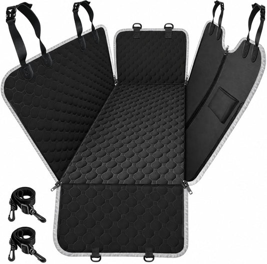 Mancro Dog Car Seat Cover for Back Seat, 2026 Upgraded 600D Heavy Duty Waterproof & Scratch-Resistant Dog Hammock for Car, Back Seat Pet Cover for Dogs with Sedan, Trucks and SUVs, Standard, Black
