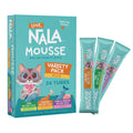 LOVE, NALA - Natural Lickable Cat Squeeze Up Treat,Topper - Variety Plus Pack Mousse - Wet Food Cat Puree - Grain Free, Non_GMO Minerals, Vitamins - 24 Pack