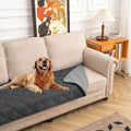 fuguitex Waterproof Dog Blanket Reversible for Small Dogs Resistant Leakproof Washable Couch Cushion Bed Protector Cover for Indoor Furniture Pet Friendly（30"*70",Dark Grey+Grey