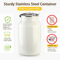 Aloxina Dog-Cat Food Storage Container 40 lb/38 Qt, Large Stainless Steel Pet Food Bin with Airtight Lid & Scoop Included, Durable 304 Metal Storage for Dogs & Cats