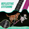 AUTOWT Two Dog Lead, 2 in 1 Upgraded Double Dog Leash Attachment Combine Adjustable Strap and Shock Absorbing Bungee No 