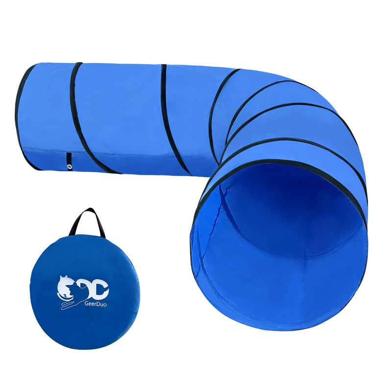 Dog Agility Tunnel, Dog Agility Equipment, Dog Agility Training with Carry Bag (Blue)