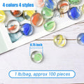 Flat Glass Marbles, 1Lb 0.75 Inch Glass Gems for Vase Filler, Crafts, Aquarium and Fish Tank Pebbles, Party Centerpieces