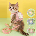 Bag Style Harness Leash for Cats and Small Dogs Walking Rope (Yellow)