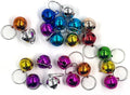 Mimalexin 35PCS Cat Bells for Cat and Dog Collar, Mixed Colors Pet Bell Pendant with Loud Crisp Sound, Anti-Lost Training Bell Keyrings Charm for Pet Collar Pendant Accessories