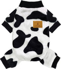 XPUDAC Cow Dog Sweater, Dog Winter Clothes for Small Medium Dogs Girl Boy Fleece Pet Pajamas for Winter Christmas, Mediu